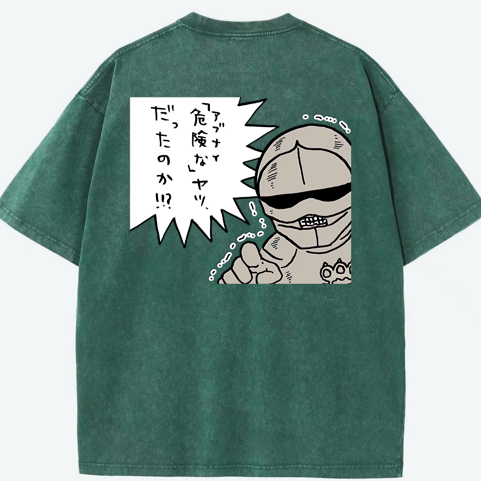 （画像用） ちいかわ 労働の鎧さん Chii-kawa Mr. Armor of Labor 綿100% ヴィンテージ風 半袖Tシャツ（背面プリント）